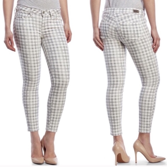 PAIGE Pants - PAIGE | Verdugo Gray Gingham Skinny Ankle Pants